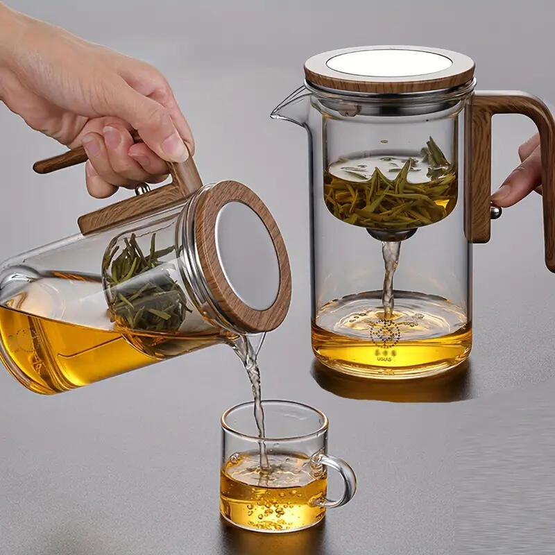 Tetera con infusor de vidrio para té